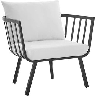 Modway Riverside Outdoor Furniture, Armchair, Gray White