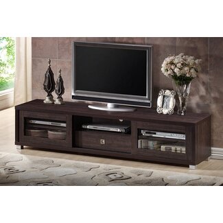 Baxton Studio Wholesale Interiors Beasley TV Cabinet with 2 Sliding Doors and Drawer 70