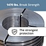 IDL Packaging 5/8" x .020" x 2230' Regular-Duty Steel Strapping Coil (1470 lbs Break Strength) - Painted and Waxed - Superior Cut-Resistance - Metal Straps for Pallet Banding, Extra-Heavyweight Loads