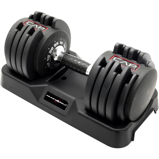 CAP Barbell 55 lb Single Adjustable Dumbbell with Contoured Full