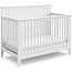 Storkcraft Solstice 4-in-1 Convertible Crib, White, Easily Converts to Toddler Bed Day Bed or Full Bed, Three Position Adjustable Height Mattress, Some Assembly Required