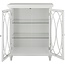 Teamson Home 32" H Florence Double Door Floor Cabinet with 2 Adjustable Tempered Glass Shelves
