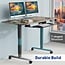 WOKA Electric Standing Desk Adjustable Height, 48 x 24 Inches Stand up Desk with Keyboard Tray, Sit Stand Desk with Memory Controller for Home Office, Motorized Desk with Splice Board, Rustic Brown