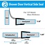 2-Pack Butecare Frameless Shower Door Side Seal Strip for 1/4" Glass, Vertical Polycarbonate H-Jamb 180 Degree 78" Long