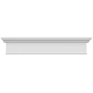 Traditional 1 in. x 45 in. x 7-1/4 in. Polyurethane Crosshead Molding with Bottom Trim