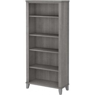 Bush WC81265 Somerset 5-Shelf 65-Inch H Bookcase, Platinum Gray