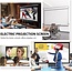 VIVOHOME 100 Inch Manual Pull Down Projector Screen, 16:9 HD Retractable Widescreen for Movie Home Theater Cinema Office Video Game