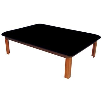 3B Scientific W15072B Black Eucalyptus Wood Mat Platform Table, 72.5" Length x 53" Width x 20.5" Height