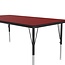 Correll 30"x48" Rectangular Classroom Activity Table, Height Adjustable (19"-29") Red Durable High Pressure Laminate, School Furniture, Made in The USA