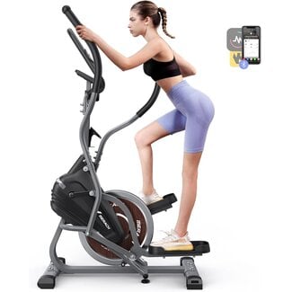MERACH 3 in 1 Cardio Climber Stepping Elliptical Machine with Exclusive App,Â Compact Elliptical Training Machines for Home Use, Total Body Fitness, 16-Level Ultra-Quiet Magnetic Resistance, E17