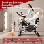 MGDYSS Exercise Bike-Stationary Bikes Indoor Cycling Bike, Workout Bike Belt Drive Black Red Indoor Exercise Bike with LCD Monitor & Comfortable Seat Cushion