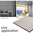 Art3d 4 Wood Slat Acoustic Panels for Wall and Ceiling - 3D Fluted Sound Absorbing Panel with Wood Finish - Brushed Silver