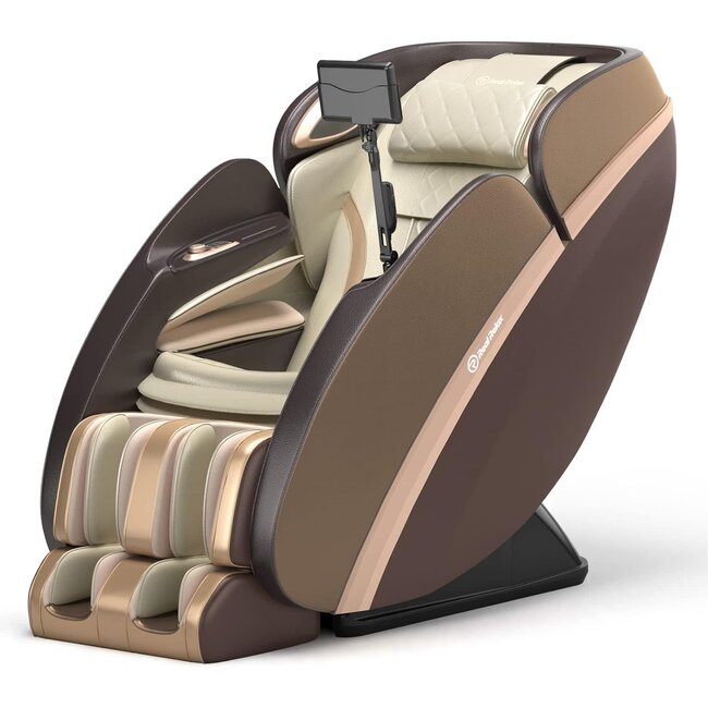 Real Relax Massage Chair for Full Body, 4D SL Track Zero Gravity Shiatsu Massage Recliner Chair with AI Care, Voice Control, Heating, PS6500 (Gold)