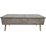 Aline Lift-Top Convertible Coffee Table with Wooden Legs (Gravel Grey)