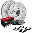 R1 Concepts Front Brakes and Rotors Kit |Front Brake Pads| Brake Rotors and Pads| Optimum OEp Brake Pads and Rotors |Hardware Kit WGUH1-46021