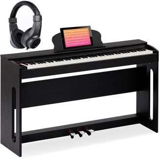 AODSK 88-Key Weighted Hammer Action Digital Piano with Speakers, Furniture Stand and Triple Pedals - Comes With Headphones