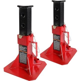 BIG RED ATZ220005R Torin Heavy Duty Pin Type Professional Car Jack Stand with Lock, 22 Ton (44,000 lb) Capacity, Red, 1 Pair