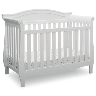 Delta Children Lancaster 4-in-1 Convertible Baby Crib, Bianca White (Pack of 1)