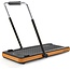 Maksone Folding Walking Pad, Wood Under Desk Treadmill with Adjustable Handlebar, Foldable Treadmill with Remote Control, Installation-Free