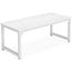 Tribesigns Modern Computer Desk, 70.8 x 31.5 inch Large Office Desk Computer Table Study Writing Desk Workstation for Home Office, White Metal Frame