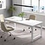 Tribesigns Modern Computer Desk, 70.8 x 31.5 inch Large Office Desk Computer Table Study Writing Desk Workstation for Home Office, White Metal Frame