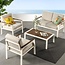 ZINUS Dillon Aluminum and Poly Lumber Outdoor 4 Piece Conversation Set / Patio Furniture Set / Weather Resistant and Rust Proof / Easy Assembly, White