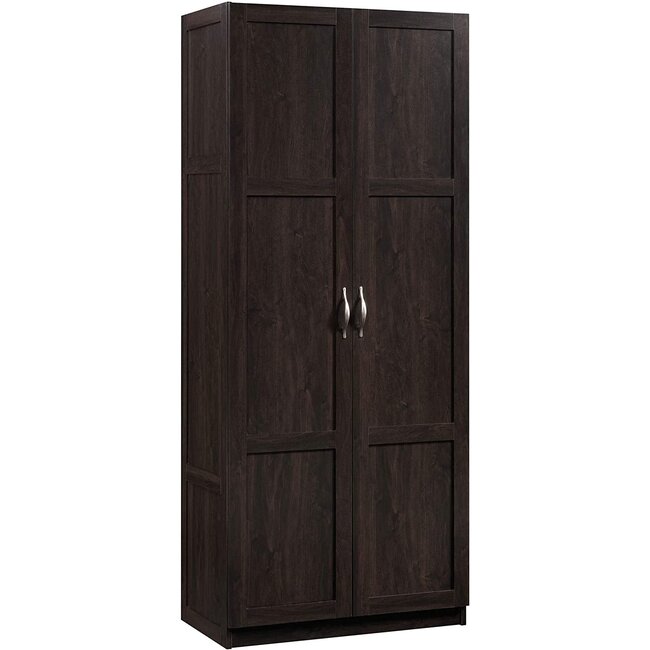 Sauder 419496 Miscellaneous Storage Storage Cabinet, L: 29.61" x W: 16.02" x H: 71.50", Cinnamon Cherry finish