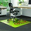 Deflecto RollaMat Decorative Chair Mat, Medium Pile Carpet Use, Rectangle, Straight Edge, 46 x 60 Inches, Circle Lime Print (CM15442FCCL)