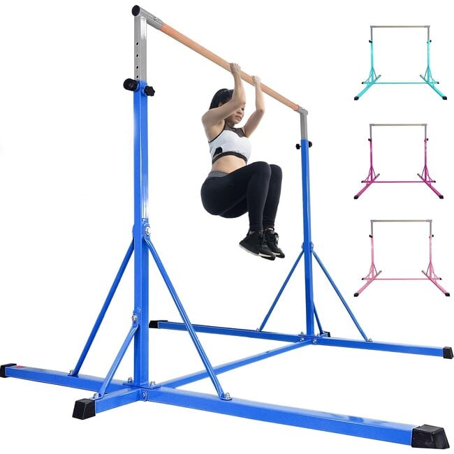 FC FUNCHEER Gymnastics bar for Kids Ages 5-20, Gymnastic Training bar-Height 35.4" to 59"/45" to 71", 5FT/6FT Base Length -Gymnastics Equipment for Home