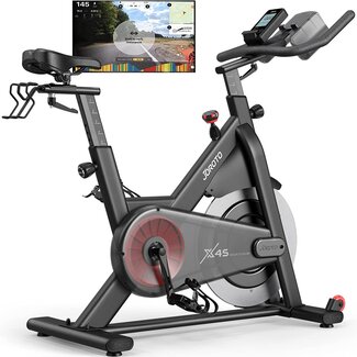 JOROTO X4S Bluetooth Exercise Bike - Indoor Cycling Bike with Readable Magnetic Resistance and Belt Drive Stationary Bikes (330 Pounds Capacity)