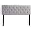 LUCID Mid-Rise Upholstered Headboard-Adjustable Height from 34” to 46”, King/Cal King, Stone