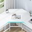 LVB White L Shaped Corner Desk with Drawers, Reversible Modern L-Shaped Computer Desk with Storage Cabinet Shelves, Large Wood L Shape Home Office Desk Table for Work Study Writing Gaming, 60 Inch