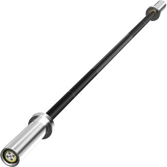 POWER GUIDANCE Olympic Barbell Bar, Strength Training Bar for Barbell Curlï¼ŒSquatï¼ŒDeadlift, Universal Barbell (Straight 6FT)