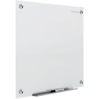 Quartet Magnetic Glass Dry Erase White Board, 6' x 4' Whiteboard, Frameless, Brilliance White High Contrast White Glass (G27248W)