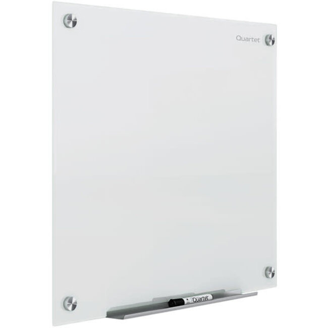 Quartet Magnetic Glass Dry Erase White Board, 6' x 4' Whiteboard, Frameless, Brilliance White High Contrast White Glass (G27248W)
