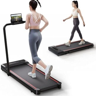 Sperax Treadmill-Walking Pad-Under Desk Treadmi-2 in 1 Folding Treadmill-Treadmills for Home-Black Red