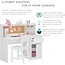 UTEX Kids Study Desk with Chair, Kids Desk and Chair Sets with Hutch and Storage Cabinet, Wooden Children Study Table, Student Writing Desk Computer Workstation for 5-12 Years Old
