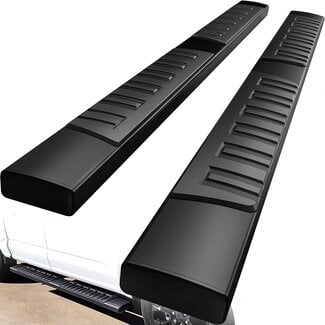 YITAMOTOR 6 inch Running Boards Compatible with 2015-2024 Ford F-150 SuperCrew Cab Pickup 4-Door & 2017-2024 Ford F-250 F-350 Super Duty Crew Cab Black Textured Aluminum Side Steps Nerf Bars
