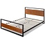 Zinus Suzanne Metal and Wood Platform Bed with Headboard and Footboard / Box Spring Optional / Wood Slat Support, King