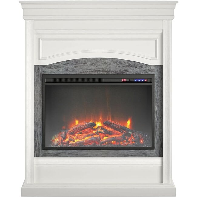 Ameriwood Home Lamont Electric Fireplace, White