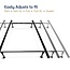 Clara Clark Adjustable Bed Base - Heavy Duty Steel Bed Frame, Metal Twin Bed Frame Expands to Full Bed Rails, Full/Queen Bed Frame - 5.25” H Bed Frame Only, Universal Headboard Brackets, Black