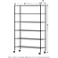 Furinno Wayar 6-Tier Metal Storage Shelf Rack, 48 x 18 x 78, Black