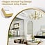 HARRITPURE 64"x21" Arched Full Length Mirror Free Standing Leaning Mirror Hanging Mounted Mirror Aluminum Frame Modern Simple Home Decor for Living Room Bedroom Cloakroom, Gold