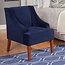 HomePop Swoop Arm Living-Room-Chairs, Velvet Navy