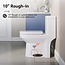 HOROW HWMT-8733 Small Compact One Piece Toilet For Bathroom, Powerful & Quiet Dual Flush Modern Toilet, 10'' Rough-In Toilet & Soft Closing Seat Include, 25"D x 13.4"W x 28.4"H, White