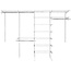 Rubbermaid FastTrack Closet Kit, White, 6-10 Ft., Wire Shelving Kit with Expandable Shelving and Telescoping Rods, Custom Closet Organization System, Easy Installation