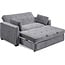 Serta Ainsley Full Size Convertible Loveseat, 55 x 75 x 19.7 in, Charcoal