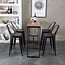 Aklaus Metal Bar Stools Set of 4,26 inch Barstools Counter Height Bar Stools with Backs Farmhouse Bar Stools with Larger seat High Back Kitchen Dining Chairs Modern Bar Chairs Matte Black Stool