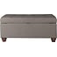 HomePop Linen Button Tufted Storage Bench with Hinged Lid, Taupe 40" x 20" x 18"