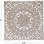 Deco 79 Wooden Floral Home Wall Decor Intricately Carved Wall Sculpture with Mandala Design, Wall Art 48" x 2" x 48", Brown